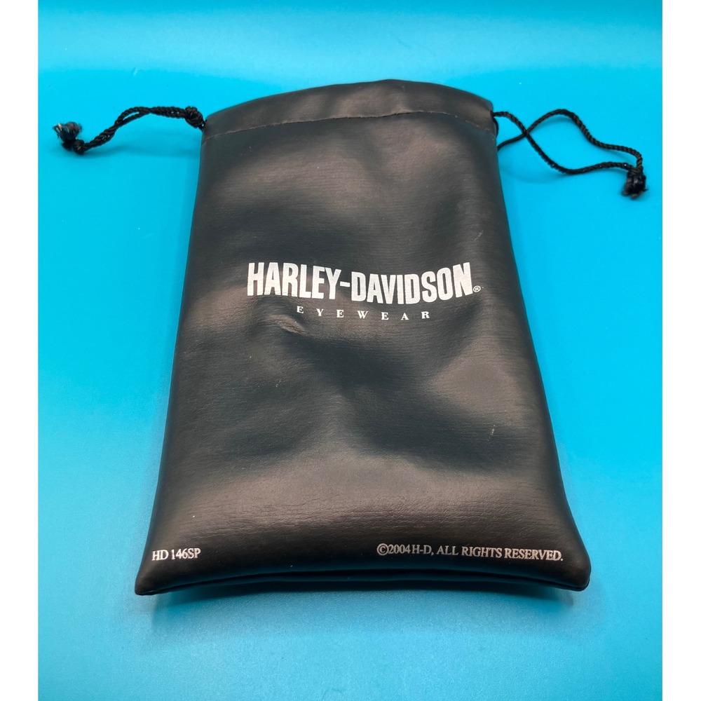 Harley-Davidson Eyewear Pouch Black Faux Leather Drawstring HD 146SP